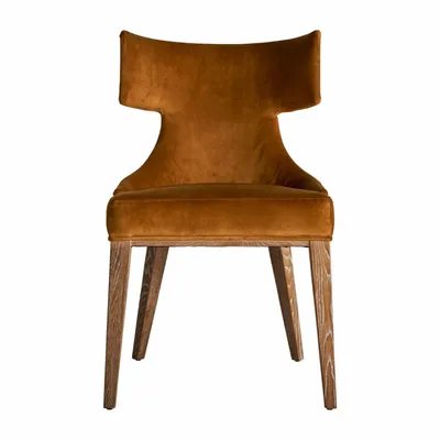 Chairs - Chair in ocher fabric in 53x57x84 cm - VICAL