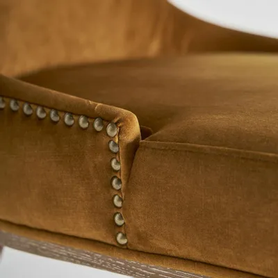 Chairs - Chair in ocher fabric in 53x57x84 cm - VICAL