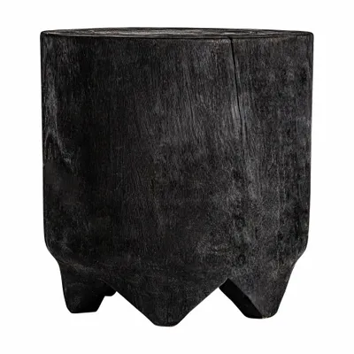 Other tables - Coffee table in aged black carbonized suar wood in 50x50x50 cm - VICAL