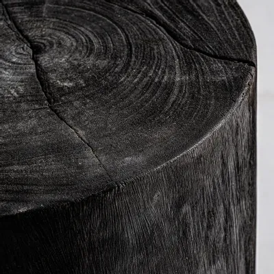 Other tables - Coffee table in aged black carbonized suar wood in 50x50x50 cm - VICAL