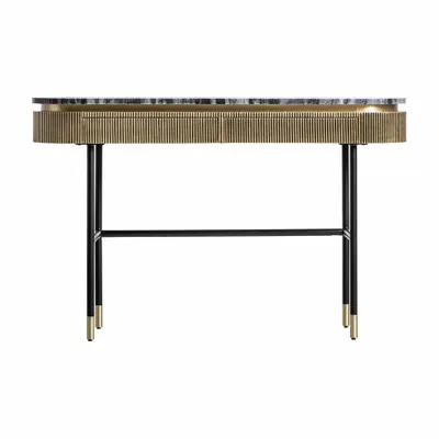Bureaux - Console en bois mdf noir  en 130x38x81 cm - VICAL