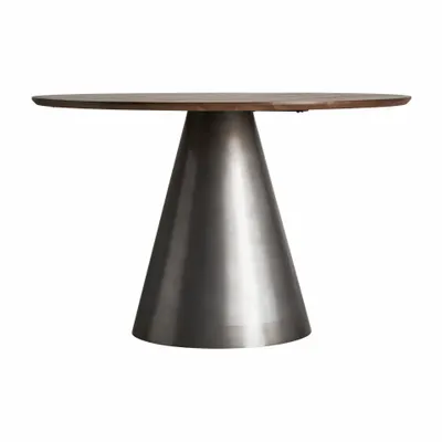 Dining Tables - Silver iron living room table in 120x120x76 cm - VICAL