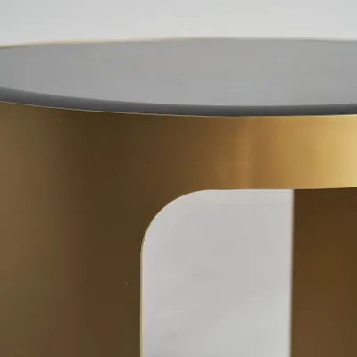 Coffee tables - Golden iron coffee table in 55x55x42 cm - VICAL