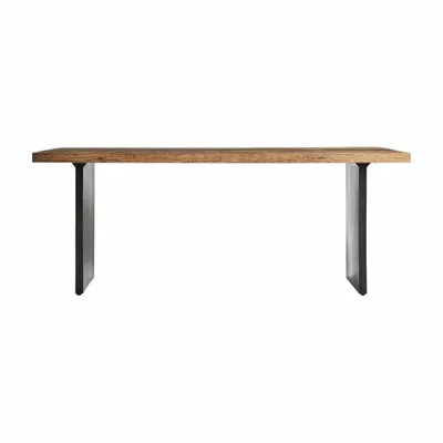 Dining Tables - Living room table in black shorea wood in 200x100x76 cm - VICAL
