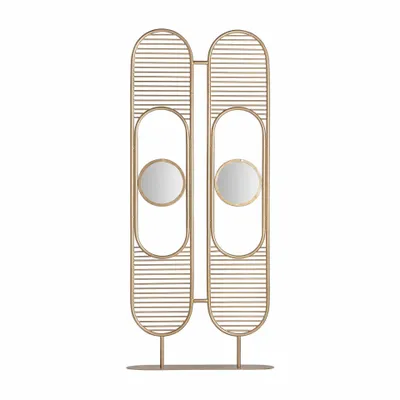 Decorative objects - Golden iron screen 95x30x220 cm - VICAL