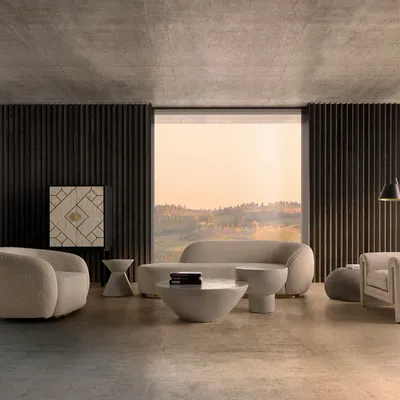 Other tables - Gray cement coffee table in 54x54x46 cm - VICAL