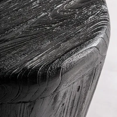 Coffee tables - Black teak wood coffee table in 90x74x40 cm - VICAL