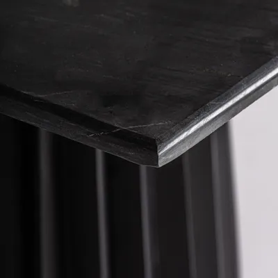 Other tables - Black mango wood bar table in 80x80x75 cm - VICAL