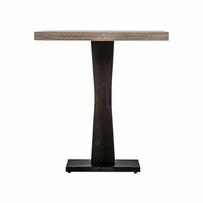 Autres tables  - Table de bar en bois de mangue noir  en 70x70x76 cm - VICAL