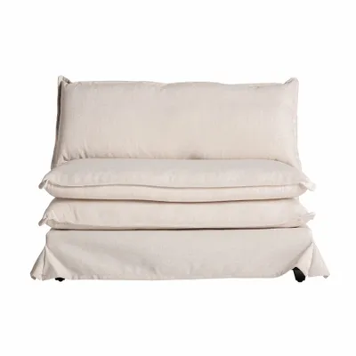 Armchairs - Armchair in off-white pine wood in 115x94x87 cm - VICAL