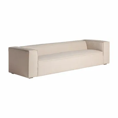 Sofas - Off-white linen sofa in 280x98x68 cm - VICAL