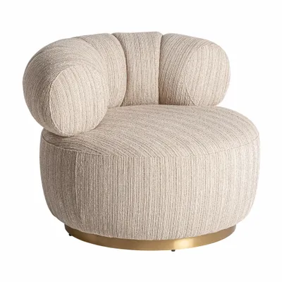Armchairs - Beige pine wood armchair in 91x84x68 cm - VICAL