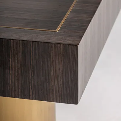 Autres tables  - Table basse en bois de pin marron  en 50x50x52 cm - VICAL