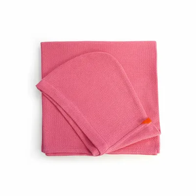 Kids accessories - Organic Cotton Kids Hooded Towel - Flamingo - EKOBO