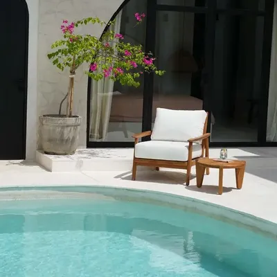 Small sofas - The Gilimanuk One Seater Sofa - Outdoor - BAZAR BIZAR LIVING