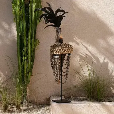 Objets de décoration - Shell Hat Sur Pied - Naturel Noir - BAZAR BIZAR LIVING