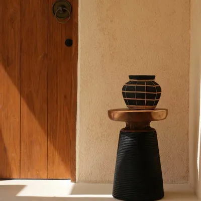 Vases - Le Vase Belly - Noir Naturel - M - BAZAR BIZAR LIVING