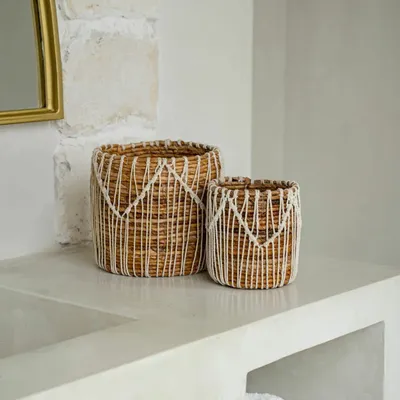 Coffrets et boîtes - Le Panier Macra-mazing - Naturel Blanc - L - BAZAR BIZAR LIVING