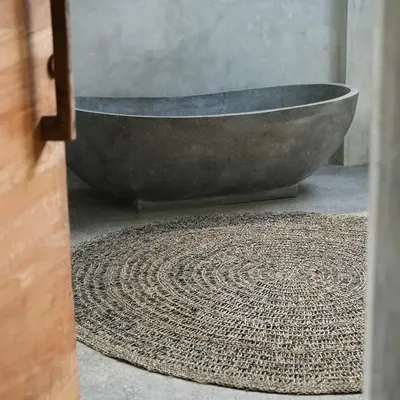 Design carpets - The Seagrass Carpet - Natural Black - 100 - BAZAR BIZAR LIVING