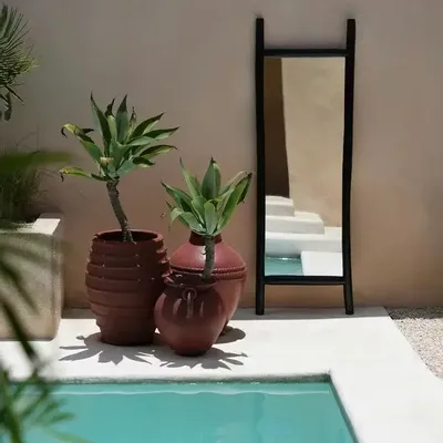 Mirrors - The Island Dressing Room Mirror - Black - BAZAR BIZAR LIVING