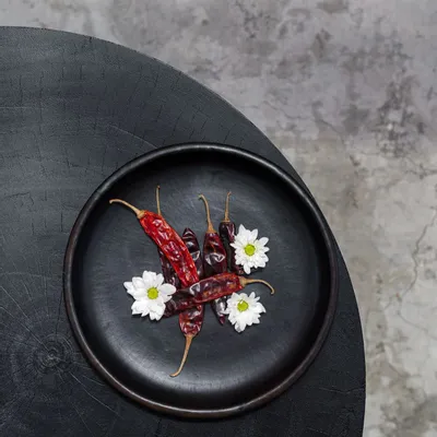 Platter and bowls - The Burned Classic Plate - Black - M - BAZAR BIZAR LIVING