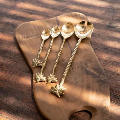 Ménagères - La cuillère en forme de palmier - Doré - BAZAR BIZAR LIVING