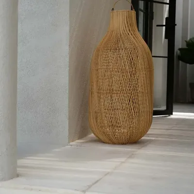 Floor lamps - The Kendi Pendant - Natural - L - BAZAR BIZAR LIVING