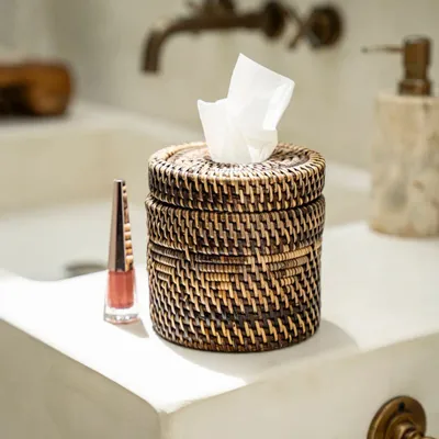 Coffrets et boîtes - La Boîte à Mouchoirs Colonial - Brun Naturel - BAZAR BIZAR LIVING