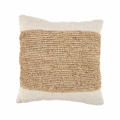 Coussins - Le Coussin Stamp Raffia - Naturel - BAZAR BIZAR LIVING