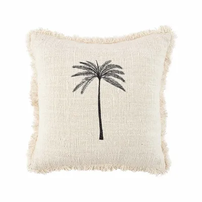 Coussins - Le Coussin Gili Palm - Naturel Noir - BAZAR BIZAR LIVING