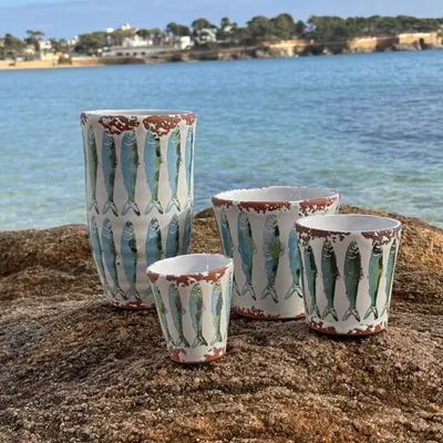 Candles - Ceramic Fish candle FREESIA/PEAR and LIME/SALT size L - WAX DESIGN - BARCELONA