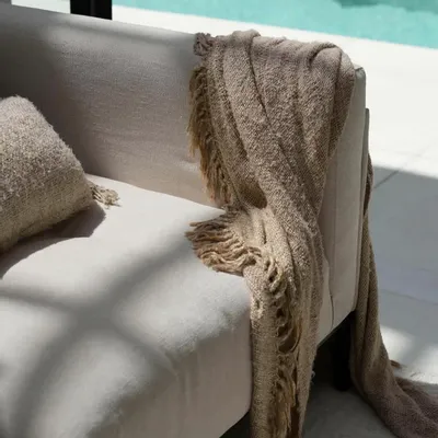 Throw blankets - The s'il vous Plaid - Beige - BAZAR BIZAR LIVING