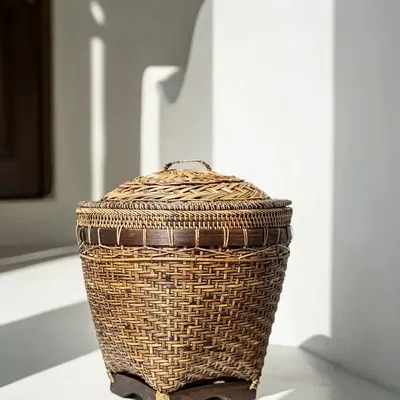 Storage boxes - The Colonial Storage Basket - Natural Brown - M - BAZAR BIZAR LIVING