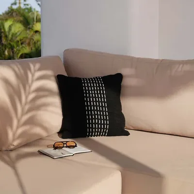 Cushions - The Drizle Cushion Cover - Black White - BAZAR BIZAR LIVING
