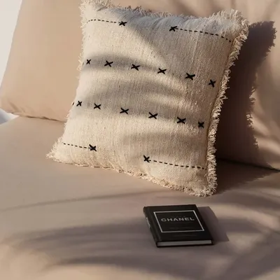 Cushions - The French Kiss Cushion Cover - Natural Black - BAZAR BIZAR LIVING