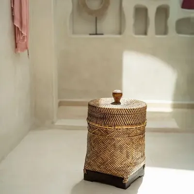 Poubelles pour salle de bain - Le Panier de Salle de Bain - Naturel Marron - BAZAR BIZAR LIVING