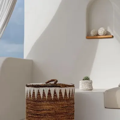 Paniers à linge - Le Panier de Linge Banana Stitched - M - BAZAR BIZAR LIVING