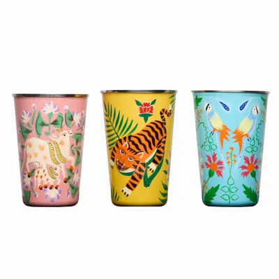 Accessoires thé et café - GOBELET EN INOX PEINT A LA MAIN - CURIOSITY LAB