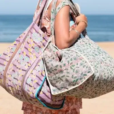 Sacs et cabas - SAC MARKET KANTHA VINTAGE - CURIOSITY LAB