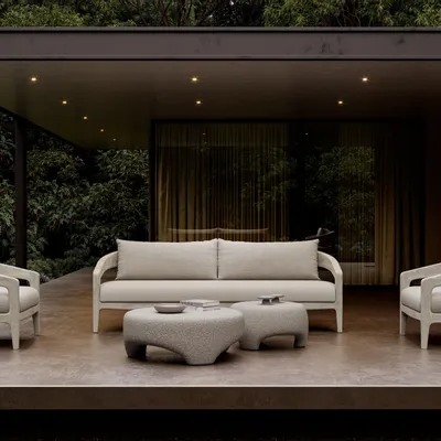 Lawn sofas   - WHALE-ASH LOUNGE SET - SNOC