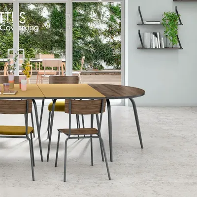 Mobilier et rangements pour bureau - Table demi-lune rétro Paloma 120 x 75 x 60 cm - LES GAMBETTES