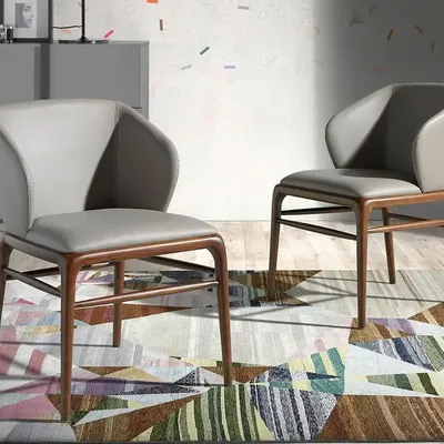 Chaises - Chaise de table à manger rembourrée en similicuir - ANGEL CERDÁ