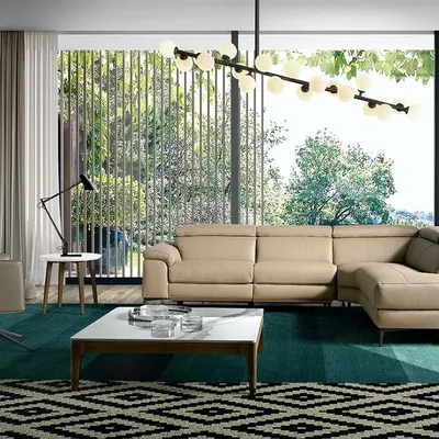 Canapés - Canapé d'angle en peau de vache relax mécanismes - ANGEL CERDÁ