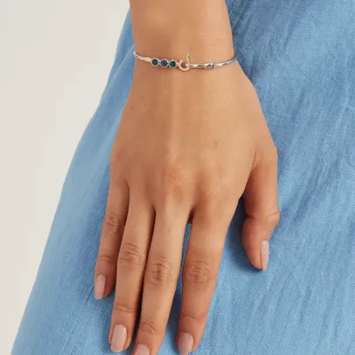 Bijoux - Bracelet à crochet St. John avec pierres triples, 2 mm - VIBE JEWELRY