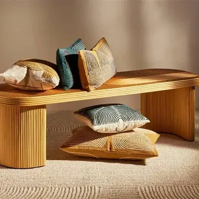 Bancs - Univers WABI en bois et rotin naturel - CFOC