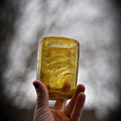 Glass - Dary water glasses - Set of 6 recycled glasses - Handmade - colored - MAISON ZOE