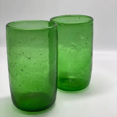 Verres - Verres à eau Dary - Ensemble de 6 verres recyclés — Fait main- coloré - MAISON ZOE