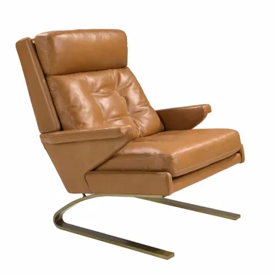 Armchairs - Camel leather armchair - ANGEL CERDÁ