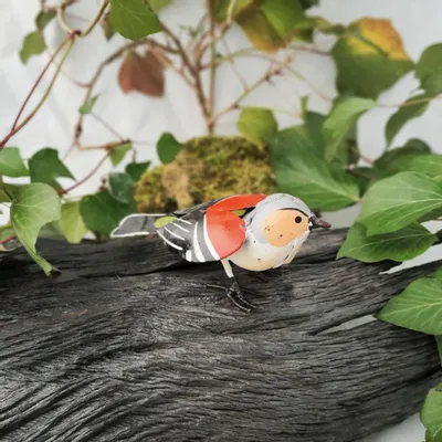 Outdoor decorative accessories - Finch Recycled Metal Sculpture 14x6.5cm - TERRE SAUVAGE