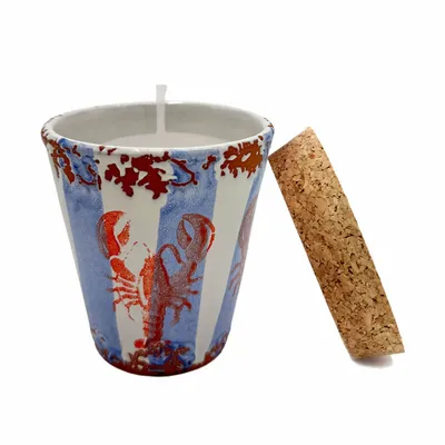 Bougies - Bougie parfumée rayée en céramique taille S - WAX DESIGN - BARCELONA